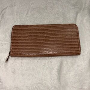 A New Day Tan Zip Wallet